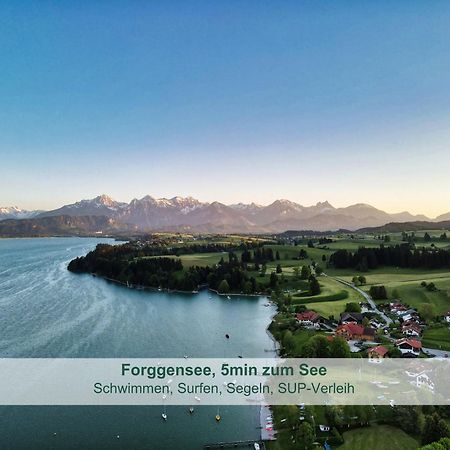 Chalet - Ferienwohnungen - Biohof Stoeger - Panoramasuedbalkon - Grandiose Aussicht Auf See, Berge Und Schloss Neuschwanstein Rieden am Forggensee Zewnętrze zdjęcie