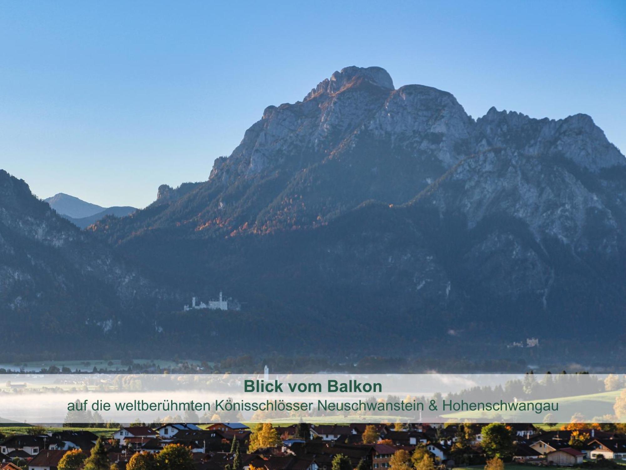 Chalet - Ferienwohnungen - Biohof Stoeger - Panoramasuedbalkon - Grandiose Aussicht Auf See, Berge Und Schloss Neuschwanstein Rieden am Forggensee Zewnętrze zdjęcie